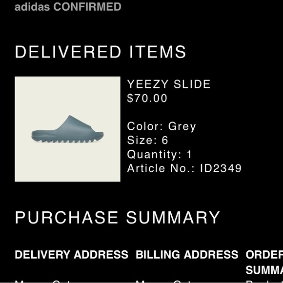 Yeezy slide grey size 6 - Picture 6 of 6
